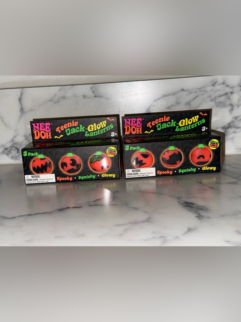 Rare Nee Doh - lot of 2 Teenie Jack Glow Lanterns
